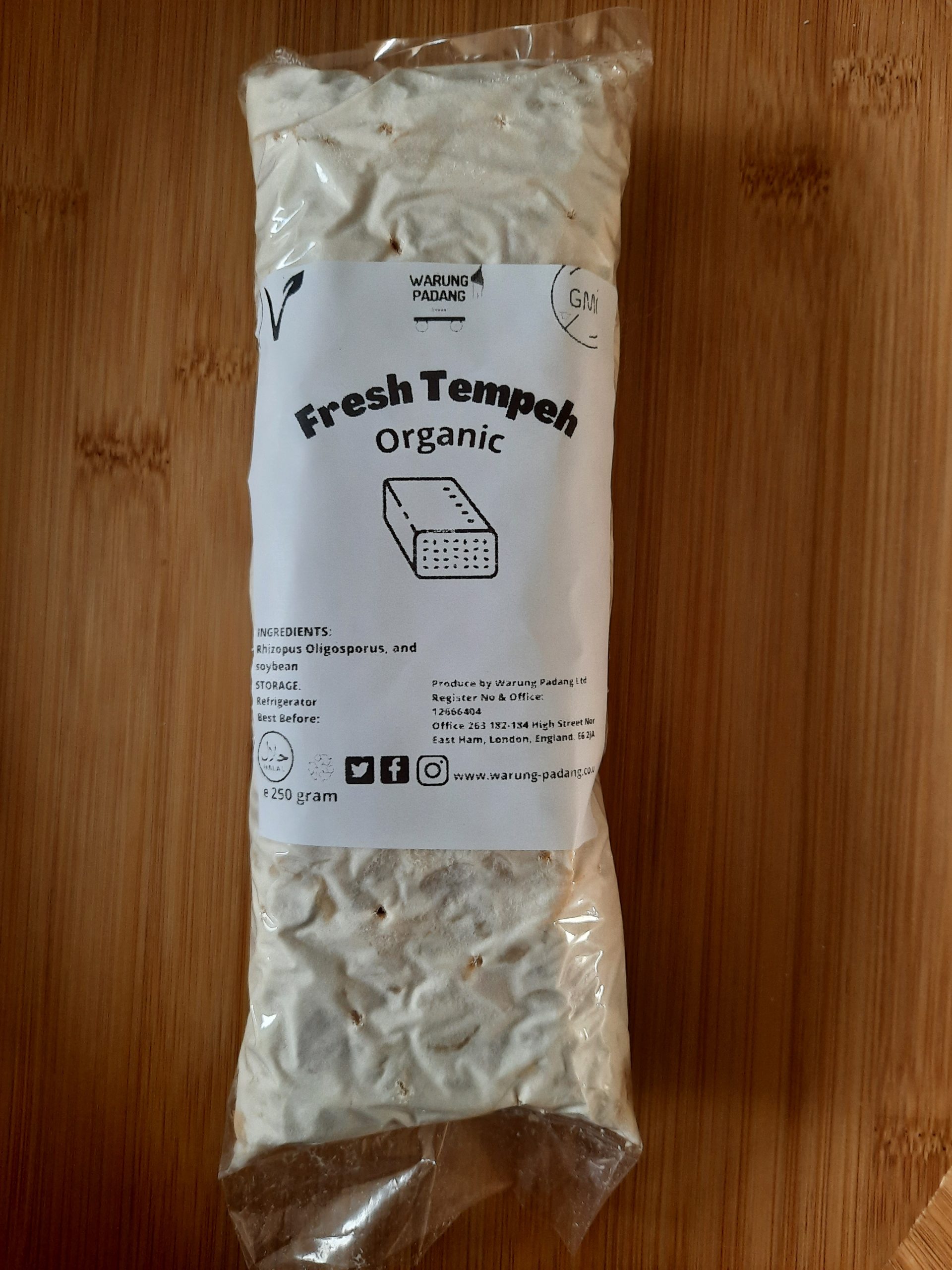 Fresh Organic Tempeh 250 gramPack of 5 Warung Padang™